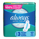 PAD, MAXI ALWAYS ULTRA THIN SZ3 (17/PK 6PK/CS), 102/CS