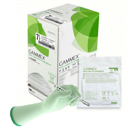 Gammex® Non-Latex Pi Polyisoprene Surgical Underglove, Size 7.5, Green, 50/Bx