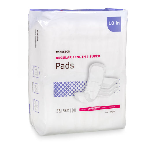 Mckesson Super Moderate Absorbency Bladder Control Pad, 10-Inch Length, 6/Cs