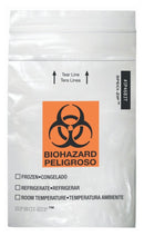 BAG, BIOHAZARD RECLOSABLE CLR4"X6" (1000/CS) FSHSCI, 1000/CS