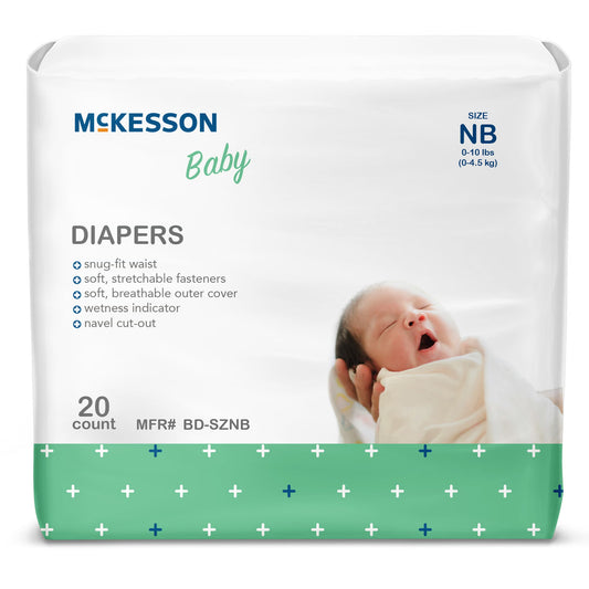McKesson Baby Diapers for Newborn Infants weighing up to 10 lbs., 120/CS