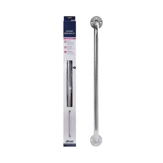 drive™ Wall Grab Bar, Chrome, 24 Inch, 3/BX