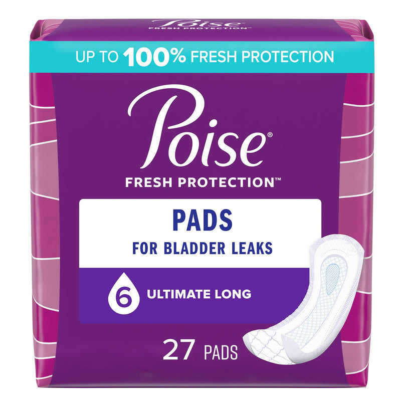 POISE® BLADDER CONTROL PADS FOR WOMEN, HEAVY ABSORBENCY, 15.9-INCH LENGTH, SOLD AS 108/CASE KIMBERLY 33593