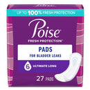 POISE® BLADDER CONTROL PADS FOR WOMEN, HEAVY ABSORBENCY, 15.9-INCH LENGTH, SOLD AS 27/PACK KIMBERLY 33593
