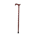 Brazos™ Twisted Oak Cane with T-Handle, 34-Inch Height, Red, 1/EA