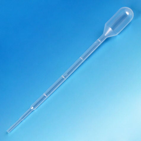 Globe Scientific Transfer Pipette, 3 mL, 2.2 mL Draw Volume, 5000/CS
