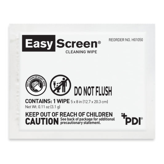 Pdi® Easy Screen™ Cleaning Wipe, Individual Packet, 500/Cs