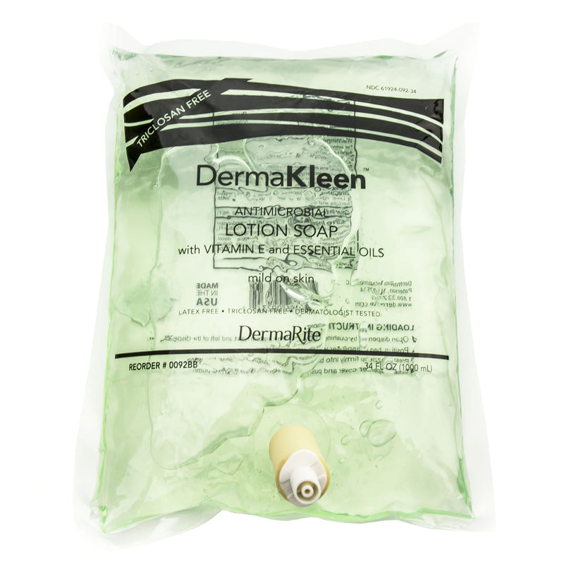 DERMAKLEEN® ANTIMICROBIAL SOAP 1000 ML DISPENSER REFILL BAG, SOLD AS 10/CASE DERMARITE 0092BB