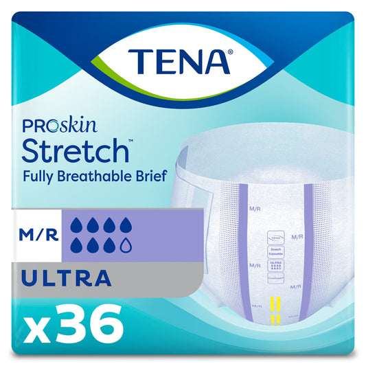 Tena® Proskin Stretch™ Ultra Incontinence Brief, Medium, 36/Bg