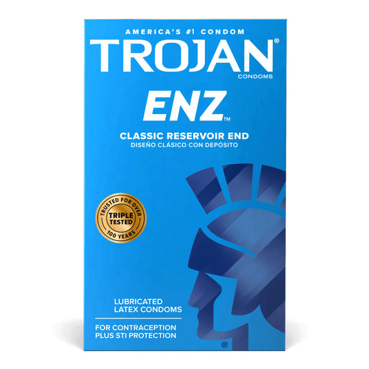 Trojan-Enz® Lubricated Latex Condom, 1000/Cs