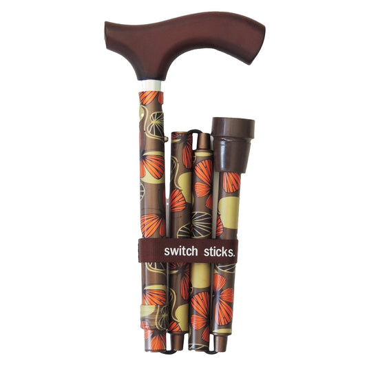 Switch Sticks® Folding Cane, Mimi Print, 32 To 37 Inch Height, 1/Ea