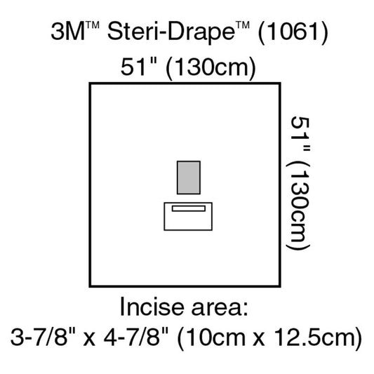 3M™ Steri-Drape™ Sterile Medium Eent Drape, 51 X 51 Inch, 10/Bx