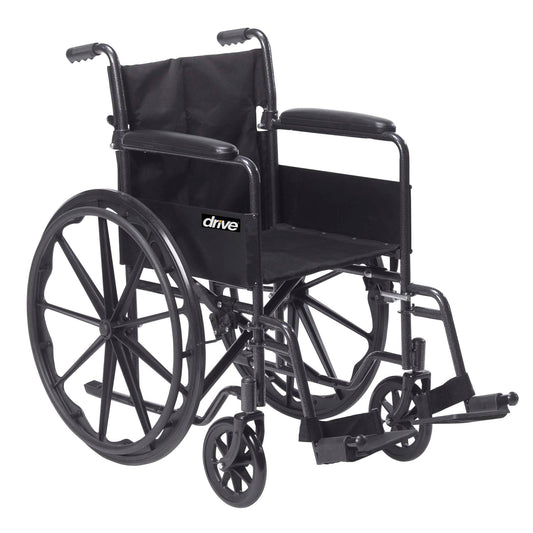 Drive™ Silver Sport 1 Wheelchair, 18-Inch Seat Width, 1/Ea