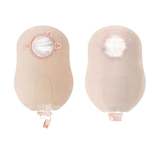 New Image™ 18422 Two-Piece Ultra-Clear Urostomy Pouch, 44 mm Flange, Green Match, 10/BX