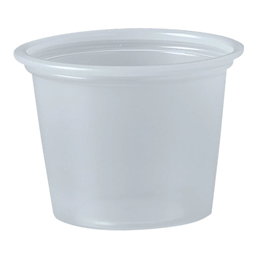 Solo® Polystyrene Soufflé Cup, 1 Ounce Capacity, 2500/Cs