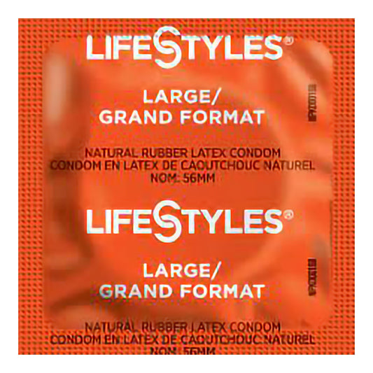 Lifestyles® Large Lubricated Latex Condoms, 1/Cs