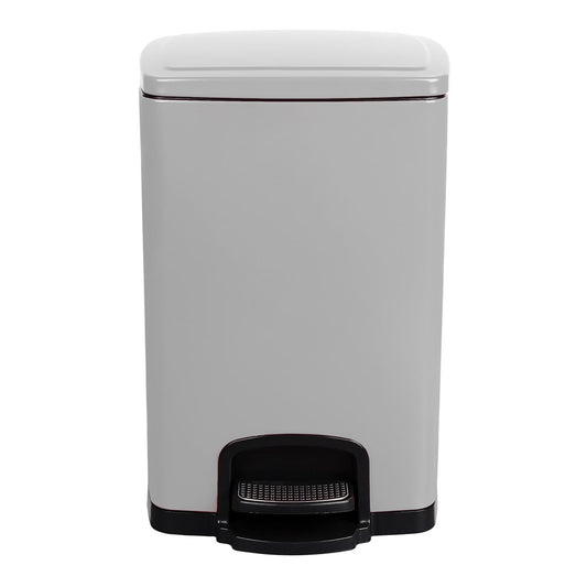 McKesson White Square Step-On Trash Can, 5 gallon, 1/EA