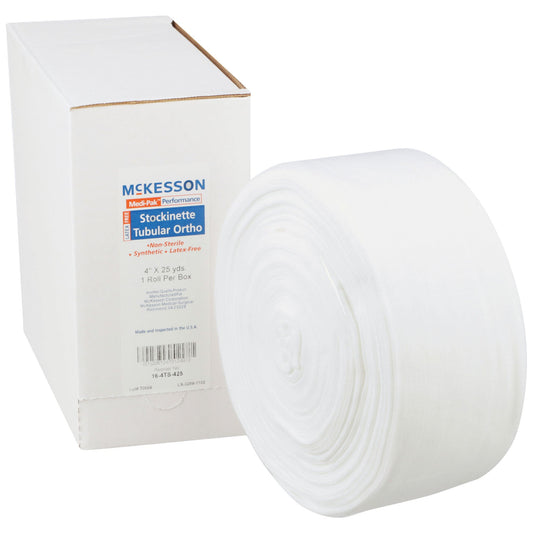 Mckesson White Polyester Tubular Stockinette, 4 Inch X 25 Yard, 1/Rl
