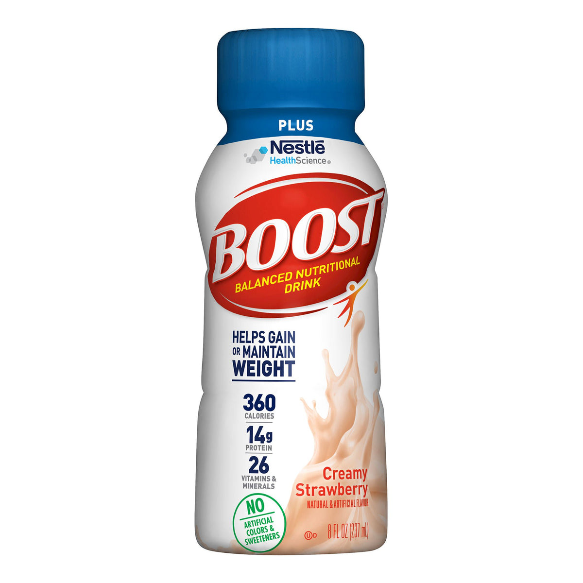 Boost® Plus Strawberry Balanced Nutritional Drink, 8 oz. Bottle, 6/PK