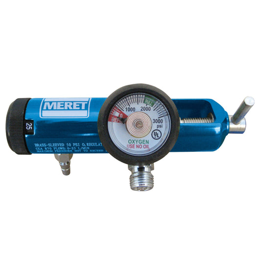 Regulator, Als Oxy W/2 Diss Blu 0-25Lpm, 1/Ea