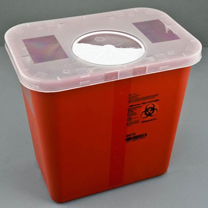Container, Sharps Red 2Gl Lockrotor, 1/Ea