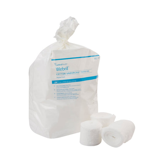 Webril™ Undercast Cotton Cast Padding, Nonsterile, White, 2 Inch X 4 Yard, 72/Cs