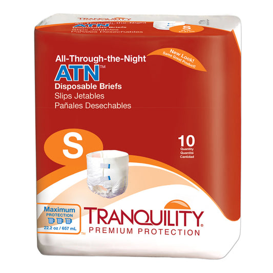 Tranquility® Atn Maximum Protection Incontinence Brief, Small, 100/Cs
