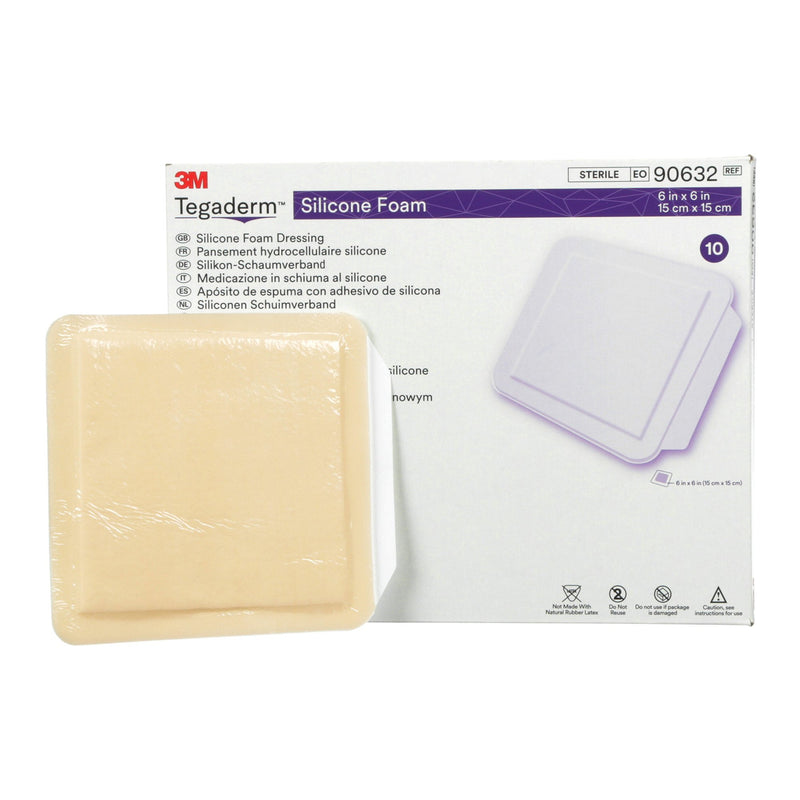 3M™ TEGADERM™ SILICONE FACE FOAM DRESSING, 4 X 4-1/4 INCH, SOLD AS 1/EACH SOLVENTUM 90631