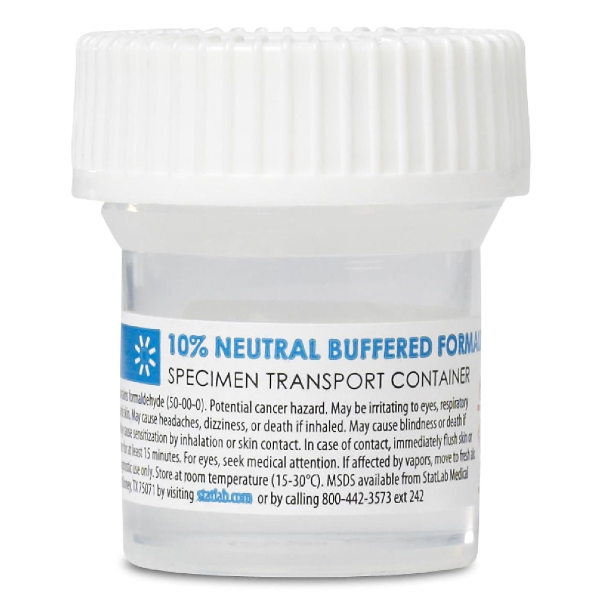 StatClick™ Prefilled Formalin Container, 20 mL Fill in 40 mL, 96/CS