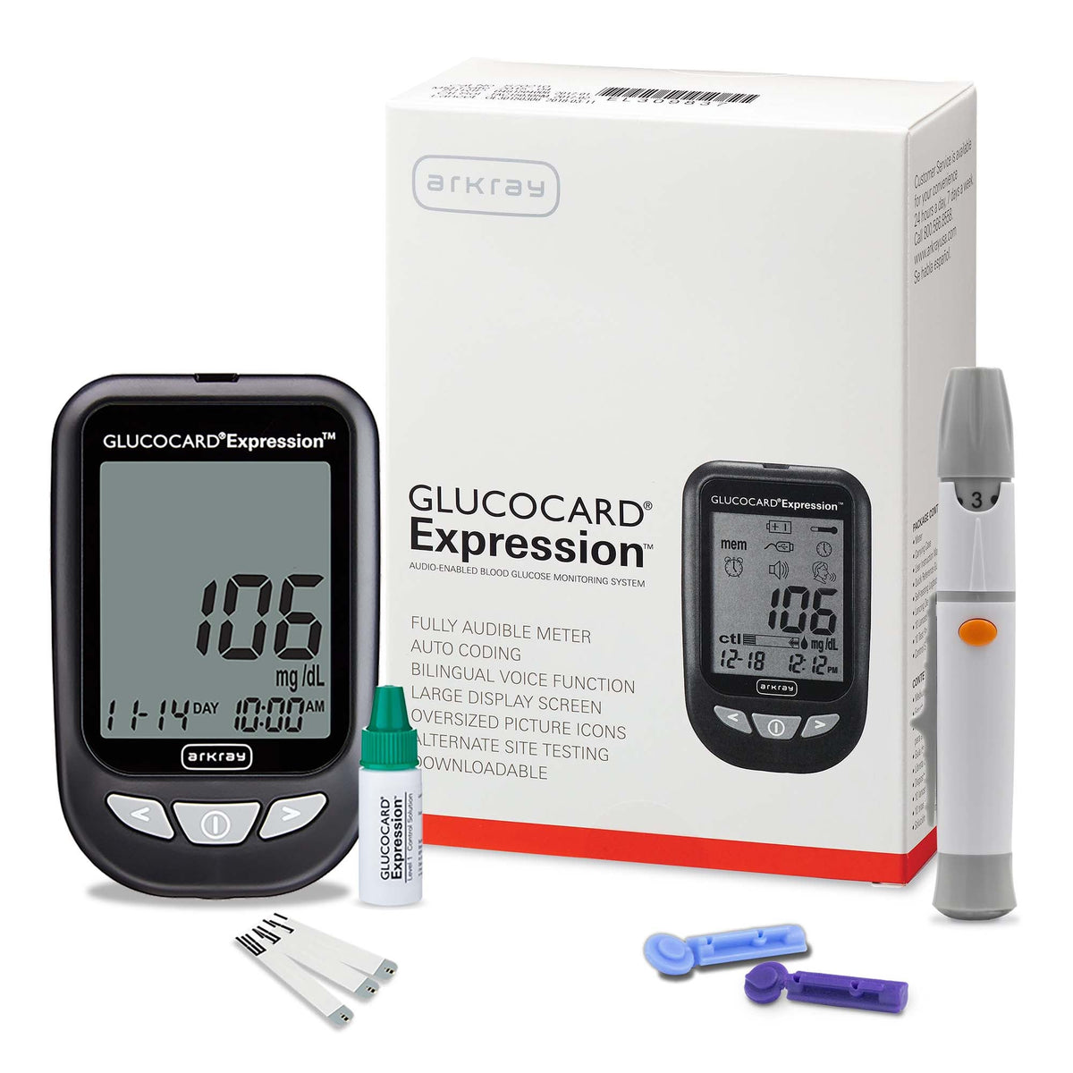 Glucocard® Expresson™ Blood Glucose Meter Kit, 1/EA