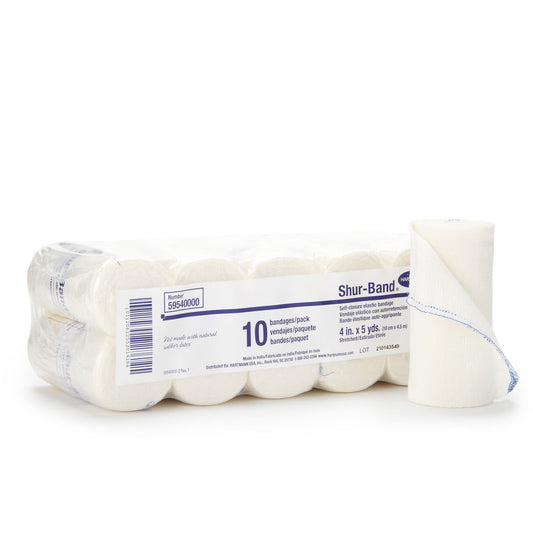 Shur-Band® Lf Single Hook-And-Loop Closure Elastic Bandage, 4 Inch X 5 Yard, 10/Pk