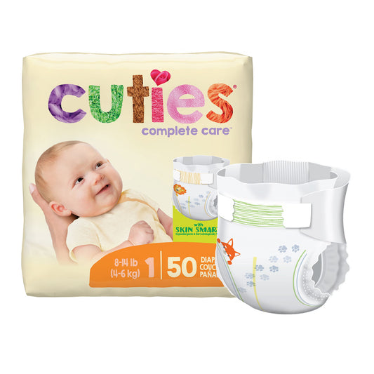 Cuties® Premium Diaper, Size 1, 4/CS