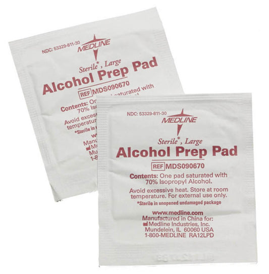 Pad, Prep Alchl Str Med (200/Bx 15Bx/Cs) Medlne, 3000/Cs