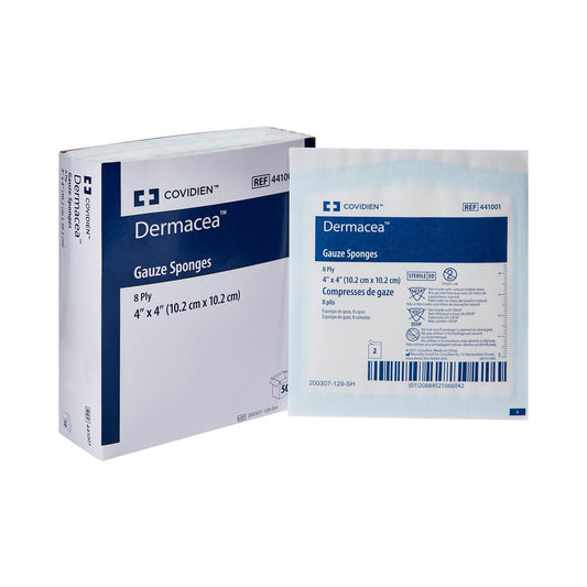 Dermacea™ Sterile Gauze Sponge, 4 X 4 Inch, Eight-Ply, 600/Cs
