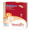 TRANQUILITY SMARTCORE™ MAXIMUM PROTECTION INCONTINENCE BRIEF, EXTRA LARGE, SOLD AS 12/PACK PRINCIPLE 2314