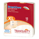 TRANQUILITY SMARTCORE™ MAXIMUM PROTECTION INCONTINENCE BRIEF, EXTRA LARGE, SOLD AS 72/CASE PRINCIPLE 2314