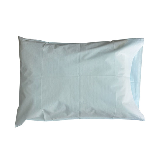 Mckesson Pillowcase, Disposable, Standard, Blue, Tissue/Poly, 30 X 21 Inch, 100/Cs