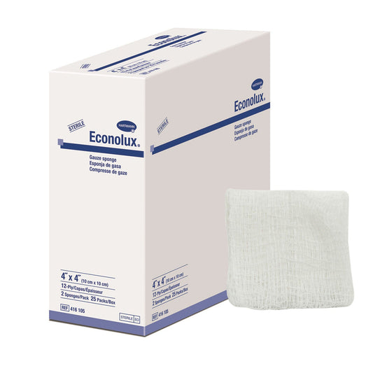 Econolux® Sterile Gauze Sponge, 4 X 4 Inch, 12-Ply, 600/Cs