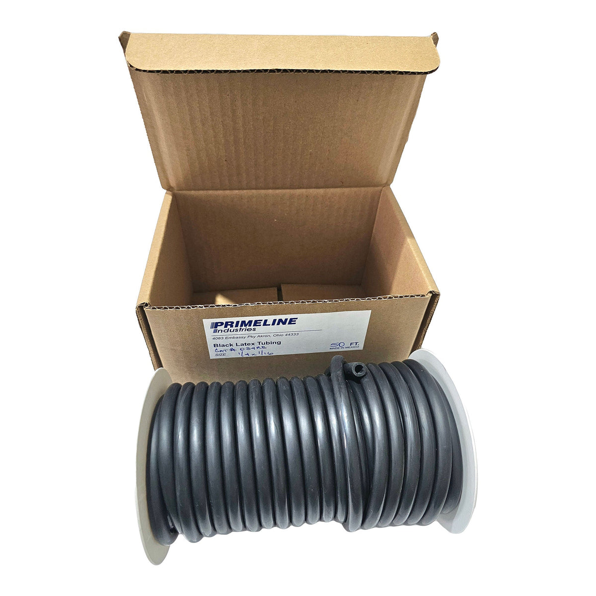 Tubing Ltx Blk 1/4X1/16 50Ft50Ft Reel=Ea, 1/Ea