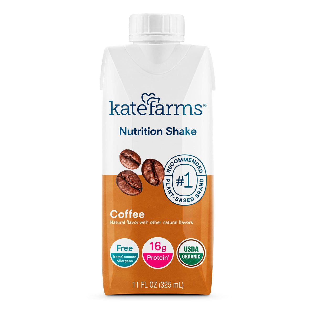 Kate Farms® Nutrition Shake, Coffee Flavor, 11-ounce carton, 12/CS