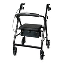 MCKESSON FOLDING ALUMINUM FOUR-WHEEL ROLLATOR, BLACK, SOLD AS 1/EACH MCKESSON 146-R726BK