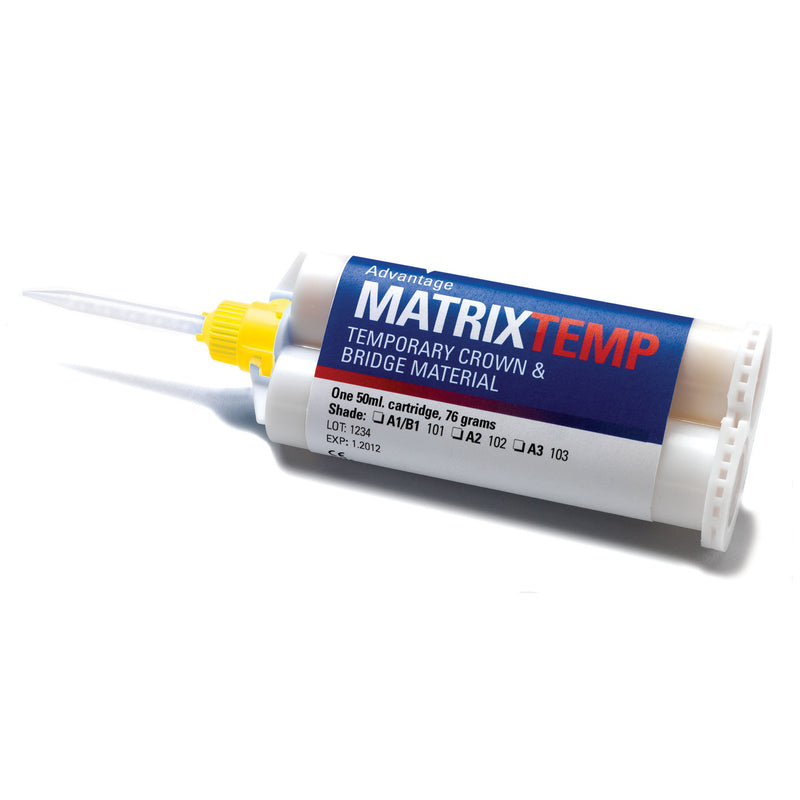 CROWN & BRIDGE MATERIAL, TEMPORARY, MATRIXTEMP SHADE A1/B1, 50ML CARTRIDGE, 10 TIPS, SOLD AS KIT ADVANTAGE 10000413