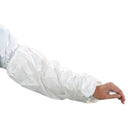 SLEEVE PROTECTOR, WHITE, SONIC WELDED, SERGED ELASTIC AT BOTH ENDS, UNIVERSAL, SOLD AS CASE ALPHA 8