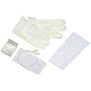 MINI SUCTION CATHETER TRAY, 8FR, 17½", DELEE TIP, 1 PR OF VINYL GLOVES, 100/CS, SOLD AS CASE AMSINO 10000289