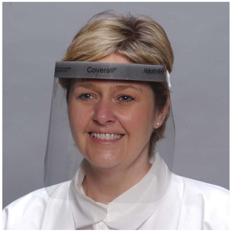 CRITICAL COVER® HALF FACE SHIELDS, COMFORT BAND, 25/BX, 4BX/CS, SOLD AS CASE ALPHAPROTECH 10001185