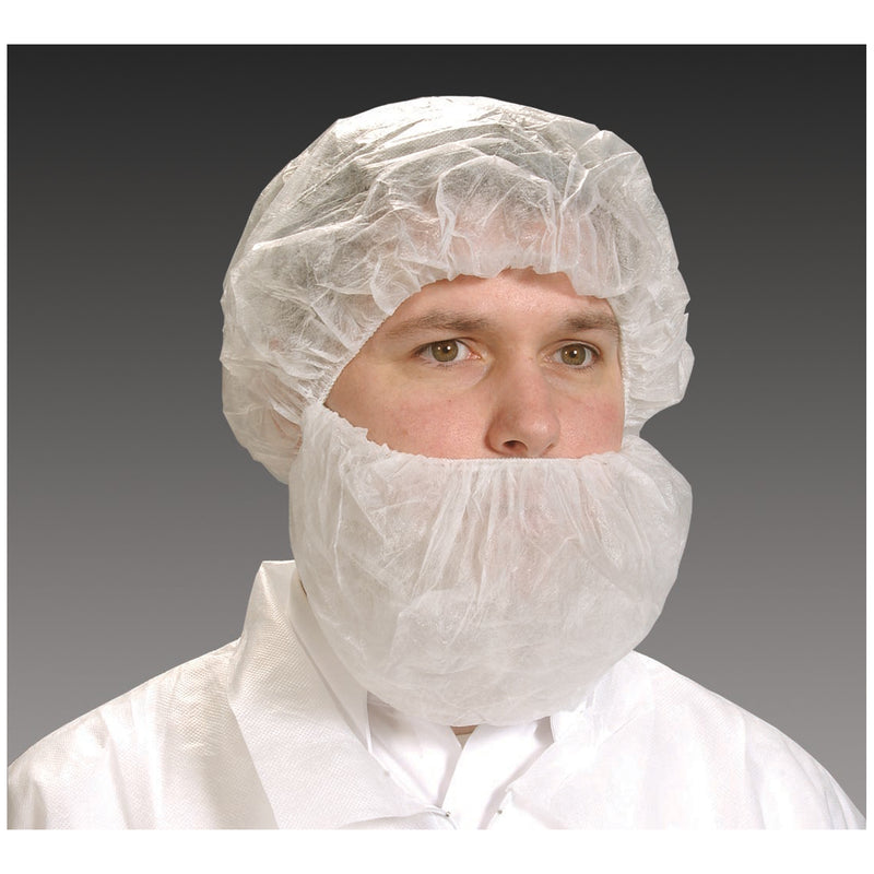CRITICAL COVER® BEARD COVER, WHITE, UNIVERSAL, 1000/CS, SOLD AS CASE ALPHAPROTECH 10001185