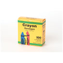 CRAYOLA BANDAGES, ¾" X 3" STRIPS, LATEX FREE , ASSORTED , 100/BX, 12 BX/CS, SOLD AS CASE ASO, 10000175