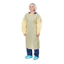 GOWN, SMS, AAMI LEVEL 2 ISOLATION, OVER THE HEAD, ELASTIC WRIST, FULL COVERAGE, YELLOW, UNIVERSAL 100/CS, SOLD AS CASE ASPEN 10000651
