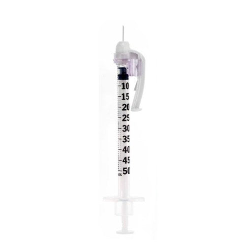 EMBECTA SAFETYGLIDE™ INSULIN SYRINGES. SYRINGE INSULIN W/NDL 1/2ML30GX5/16 TW 100/SP 4SP/CS, CASE - BriteSources