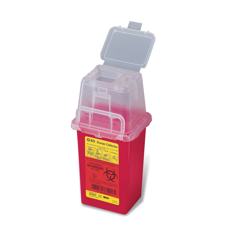 SHARPS COLLECTOR, 1.5 QT, PHLEBOTOMY, RED, 36/CS, SOLD AS CASE BD 209